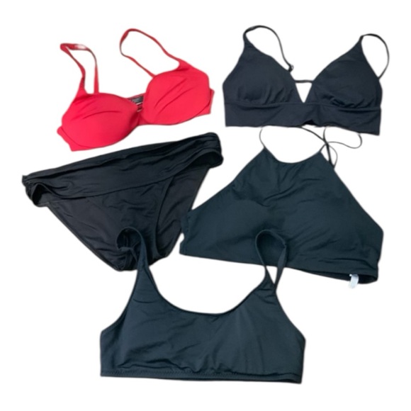 Victoria's Secret Other - Bikini Swim Suits Women’s Lot X 5 Pieces Black Red Beach Pool Assorted Brands